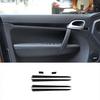 6Pcs Interior Door Panel Cover Carbon Fiber Strip Trim For Porsche Cayenne 03-10
