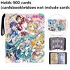 Hatsune Miku 400pcs/900pcs Card Album Book Folder 4/9 Card Slots Collections Zipper Double Pocket Zipper Card Binder Holder