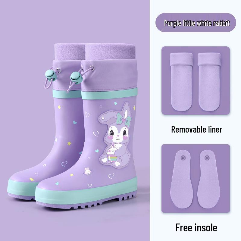 Kinder Wasserdichte Rutschfeste Regenstiefel für Jungen & Mädchen – Strapazierfähige Gummischuhe für Regentage.