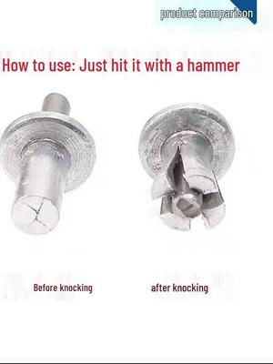 Aluminum Hammered Knock-In Flat Head Rivet for Iron Sheet Metal with Semicircular Head