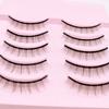 Yousheng 5 Pairs False Eyelash 3D Effect Extension Short Handmade Stems Makeup Natural Thick Soft Lashes for Girl