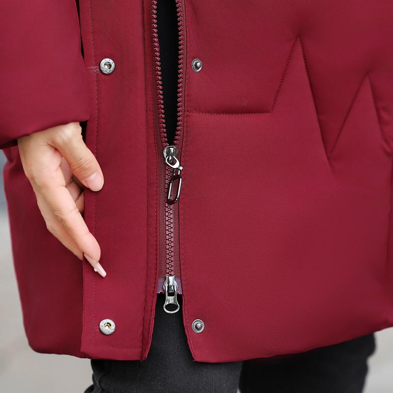 Wintermäntel für Frauen mittleren Alters mit Kapuze, Kunstpelzkragen, Oberbekleidung, locker, elegant, Übergröße, lange Parkas, dicke, warme Damenjacken