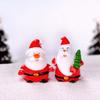 Miniature Landscape Model Cute Christmas Decoration Santa Claus Figurine Xmas Gift Bag Ornament