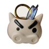 Pen Holder Angry Pig Shape Desk Organizer Large Capacity Plastic Desktop Stationery Storage Box Desk Accessory