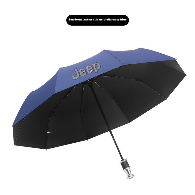 Jeep Wrangler JK Gladiator Patriot Commander Renegade Compass Grand Cherokee Car Automatic Folding Windproof Sunshade Umbrella ALQ1