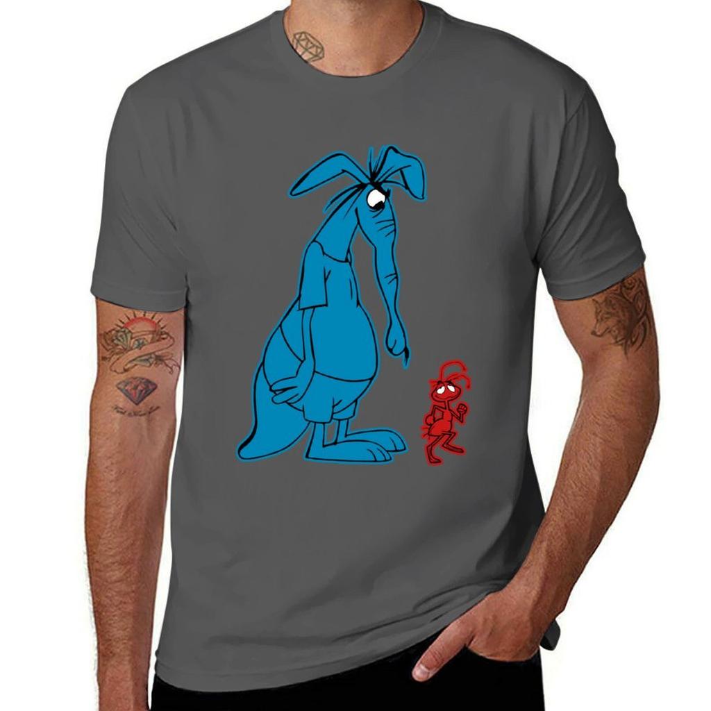 T-shirt Cartoon Formica e Oritteropo T-shirt Sportiva Leggera ad Asciugatura Rapida