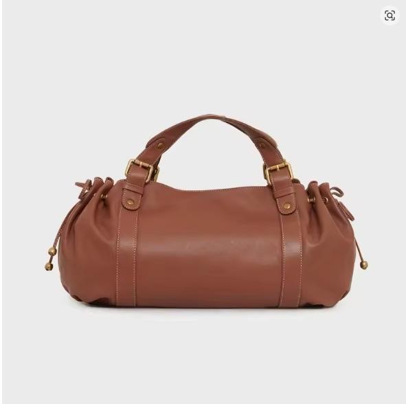 Women s Fashion Vintage Washed Soft Leather Tote Bag Large Capacity Commuter Multi-Pocket Shoulder Messenger Bag