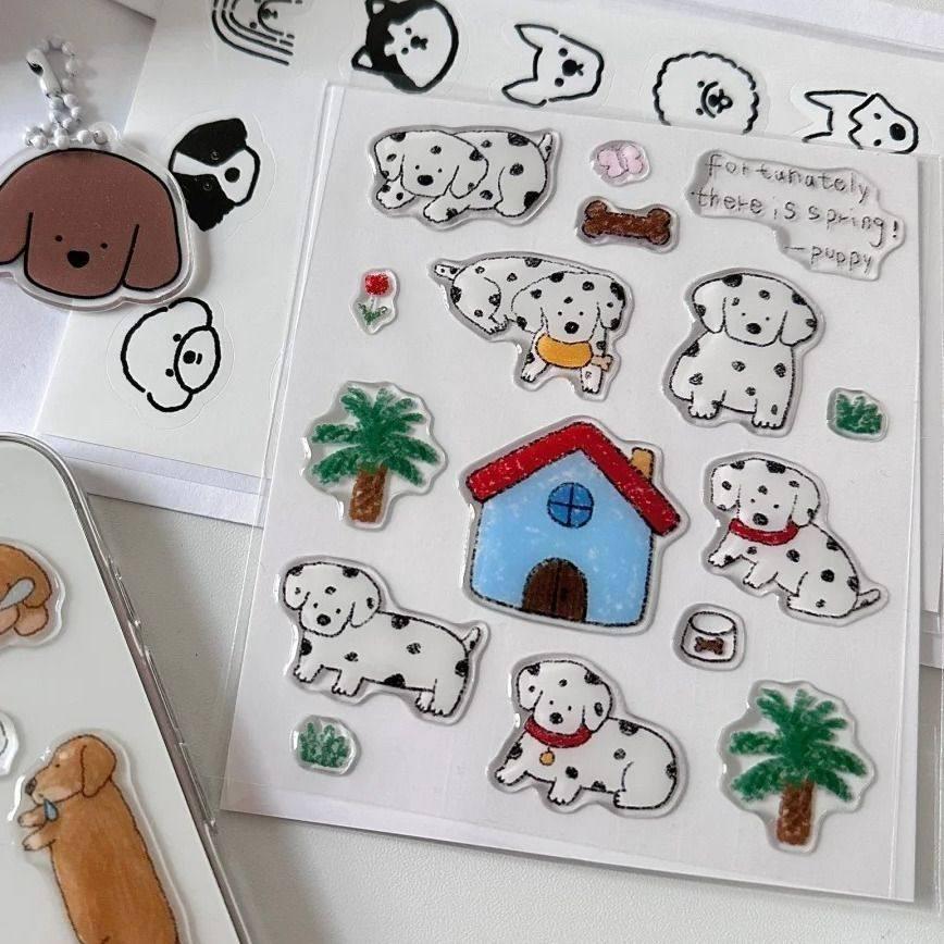 Cyansea Cute 3D Cat Jelly Stickers - DIY iPad, Phone Case, and Journal Decoration
