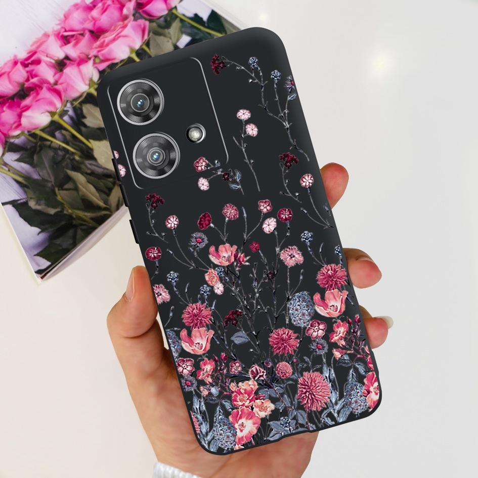 For Motorola Edge 40 Case Moto Edge 40 Neo 5G 2023 Cover Stylish Pattern Soft Slim Black Fundas For Moto Edge40 Edge40Neo Bumper