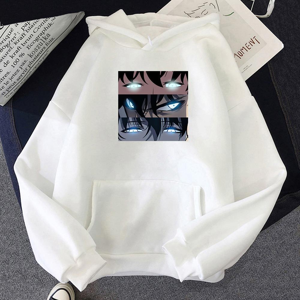 Solo Leveling Anime Clothing Sung Jin Woo Printed Hooded Men Women Oversized Hoodies Casual Sweatshirt Harajuku Pullover