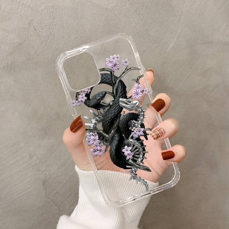 Snake Flower Snake Painting Phone Case for iPhone 11 12 13 Mini Pro XS MAX 8 7 6 6S Plus X 5S SE 2020 XR Case