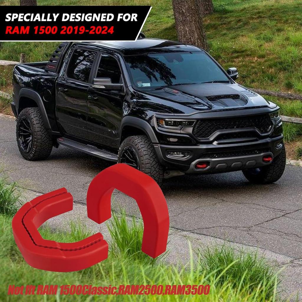 Tow Hook Covers Fit for RAM 1500 2019-2024,Custom Car Front Hitch Cover for 2019-2024 RAM 1500 Accessories(Not Fit for RAM 1500 Classic,Warlock,RAM