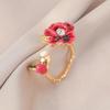 Pastoral Flower Alloy Ring: Japanese-Korean Style, Unique Design, Index Finger Accessory for Trendy Women