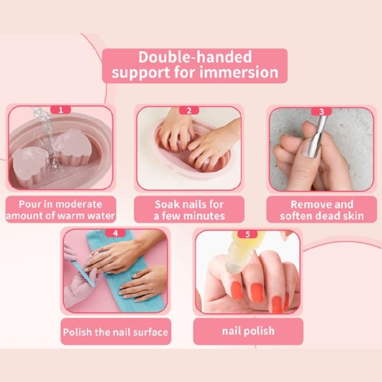 Professional Manicure Hand Soak Basin Silicone Ergonomic Design For Nail Salon Use Waterproof Sturdy Simple Maintenance