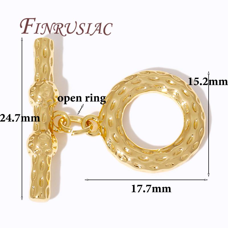 2/4Pcs 18K Gold Plated Toggle Clasps For Jewelry Making Supplies,Brass OT Clasp Connector For Bracelets Findings DIY