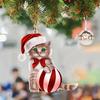 Cute Acrylic Cat Pendant With Ball Fun Car Decoration Charming Hanging Accessory For Vehicle