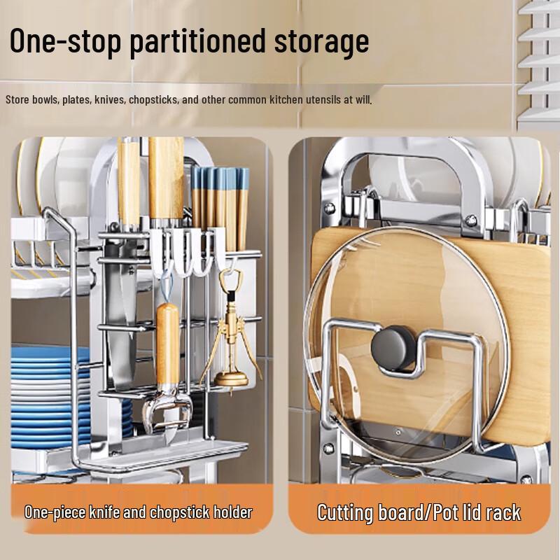 3-Tier Aluminum Countertop Dish Drying Rack