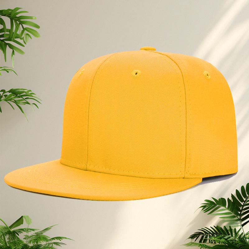 Cotton flat edge hat embroidery hip hop flat brim hat custom hip hop hat men's and women's fashion trends