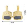 Creative Vertical Evening Glasses with Middle Finger, Decorative Props, Funny Sunglasses