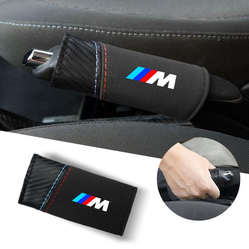 Car Hand Brake Cover Power Suede Handbrake Grips Protector For BMW M X1 X3 X4 X5 E46 E90 F20 E60 E39 F10 M1 M2 M3 M5 M6 E87 330D