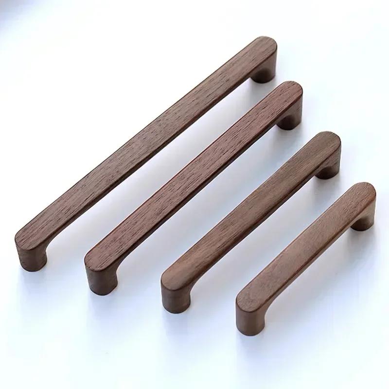 Solid Wooden Kitchen Door Dresser Wardrobe Knobs Cupboard Drawer Pull Cabinet Furniture Handle