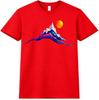 Mountain Sunset T Shirt Colorful Landscape Graphic Tee Hiking Camping Outdoor