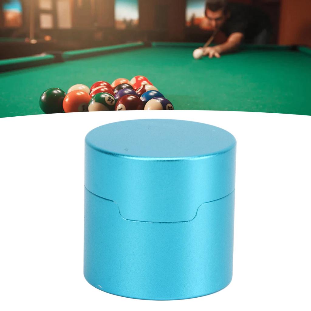 Billiard Chalk Case Round Aluminum Alloy Pool Cue Chalk Box Holder for Pool Cue Sports Accessories