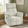 Electric Recliner with Reclining Function, Adjustable Backrest, Headrest, for Living Room, Cream White