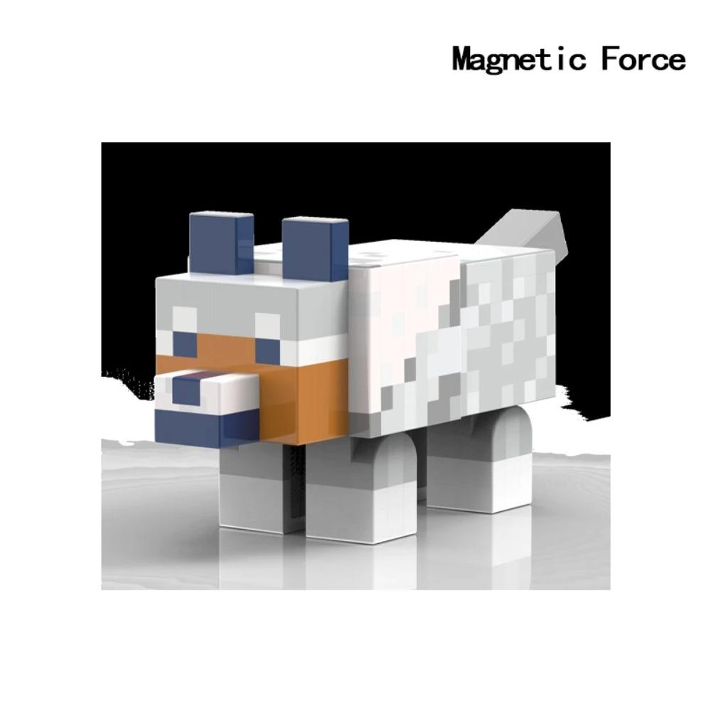 Animal Wheat Block Scene Building Mine World Magnetic Base Plate Magnetic Building Block Toys Children's Toys Gift DIY 2CM X045