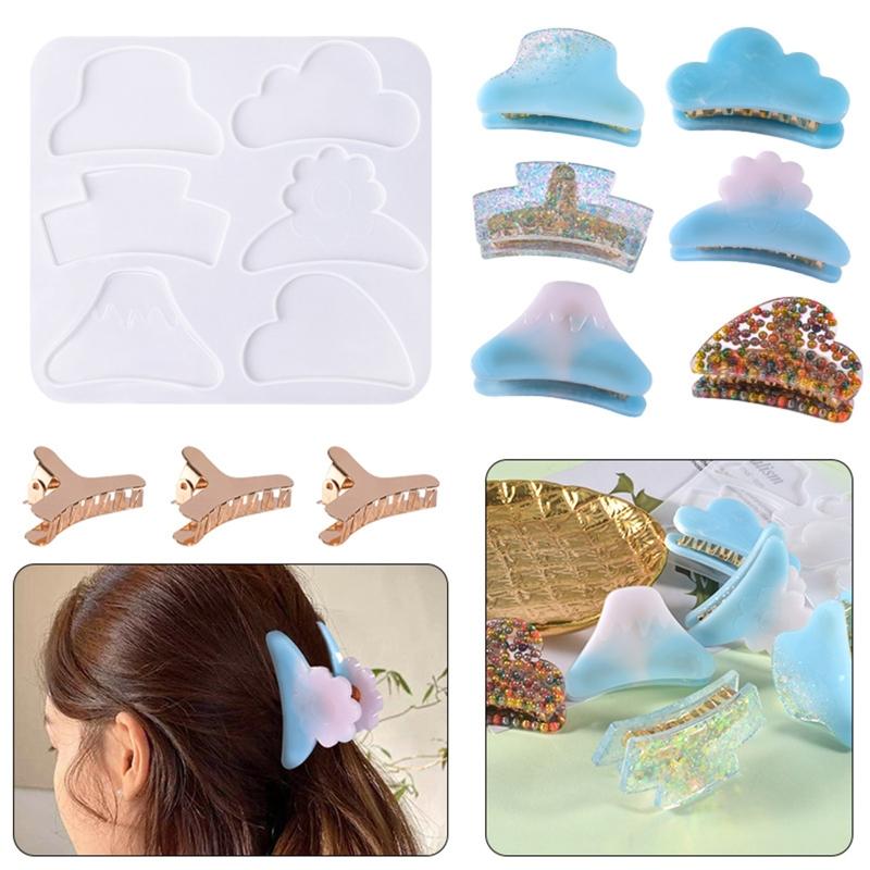 Shark Hairpin Silicone Mold Headdress Hair Pin Decorative Casting Mold Headwear Mold DIY Craft Jewelry Making Supplies