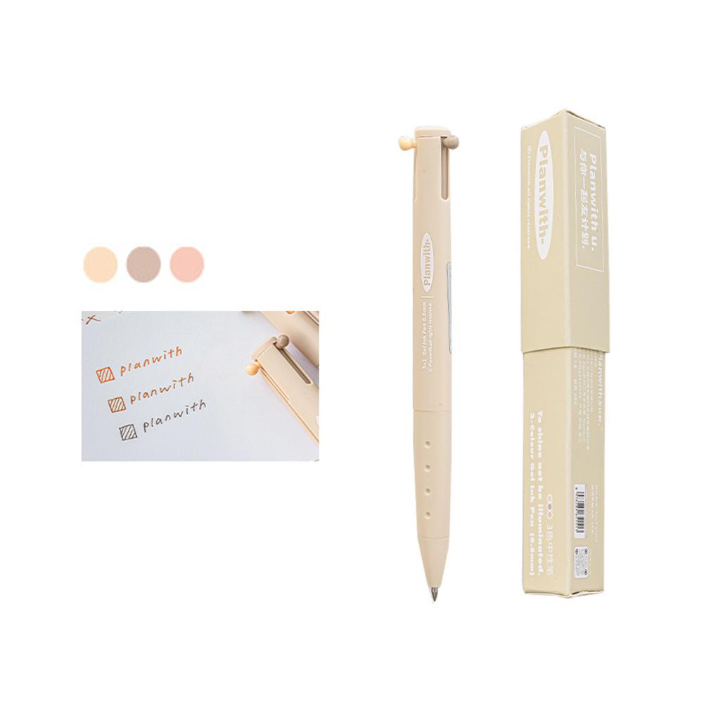 

Креативная треугольная разноцветная гелевая ручка 3 в 1, 0,5 мм, многофункциональная гелевая ручка, офисные школьные канцелярские принадлежности, подарок