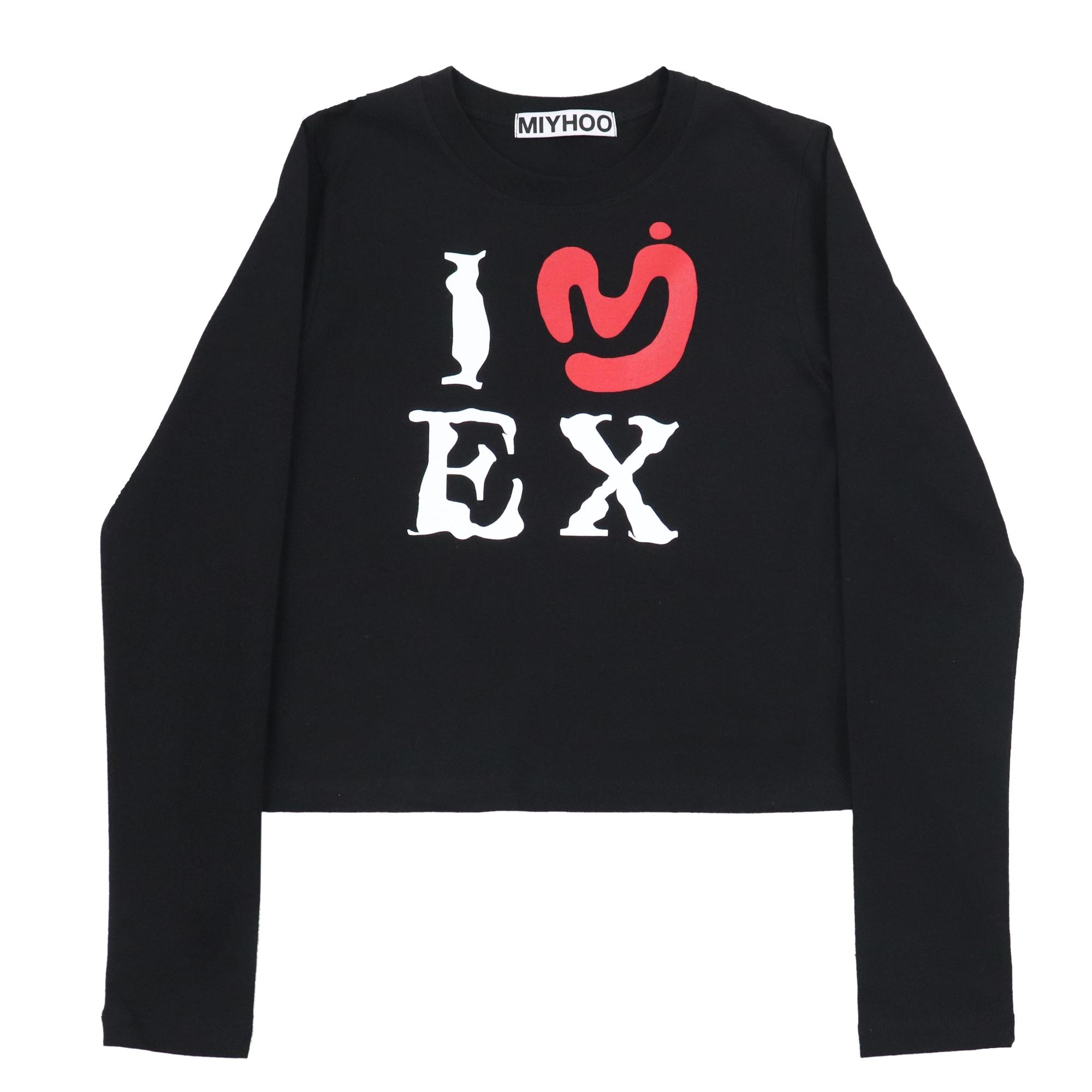 Футболка M Y Who I Love Ex ( черный ) White