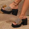 Grenzüberschreitende Übergröße Sommer neue Sandalen Damen Keilabsatz Dicksohlige Coole Hausschuhe Wasserdicht Ultrahoher Absatz Plateau Dickabsatz Damen Schuhe