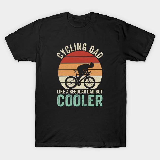 Men Black Print T-shirt Cycling Dad Like A Regular Dad But Cooler No-Cut Transfer Paper Print Cotton Tshirt 2XL чёрный