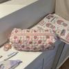 Durable Large Capacity Makeup Bag Polyester Strawberry Pattern Pencil Case with Zipper Camera Bag Toiletry Storage