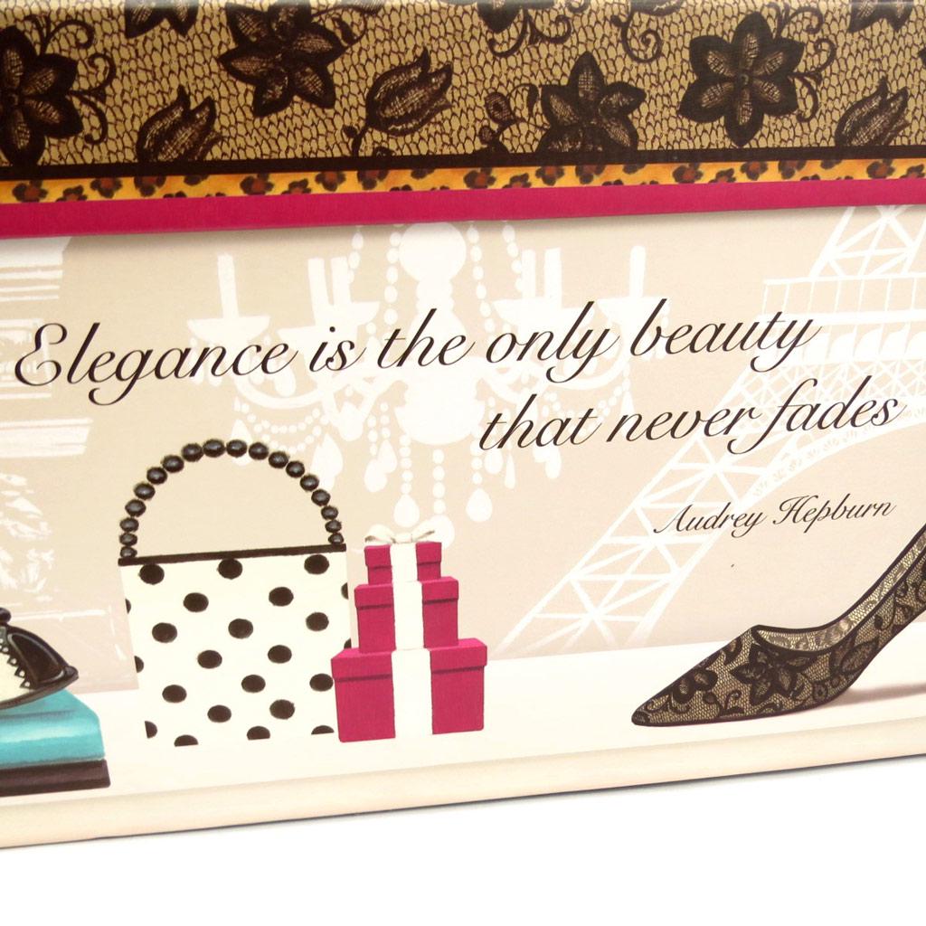 Les Trésors De Lily [K6176] - Set of 3 'Belle Epoque' Beige-brown Souvenir Boxes