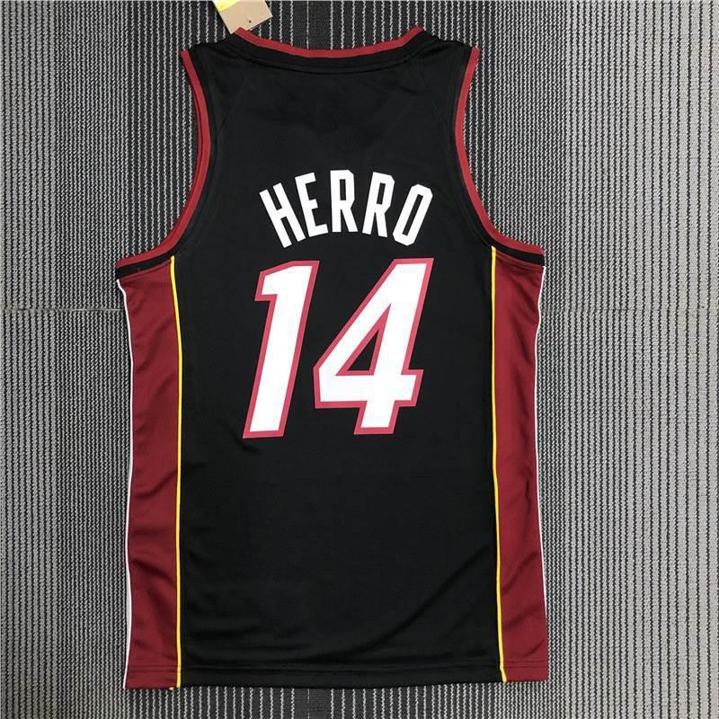 Camisa de Basquete Miami Heat Estampa Personalizada Jovem Adulto Roupa Esportiva de Performance Tecido Respirável de Carvão de Bambu