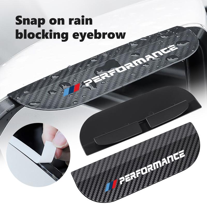 AAAPO1 2pcs Car Rear View Mirror Shield Guard Rain Eyebrow Shade Cover For BMW 1 3 5 7 Series M Performance M M3 M5 X1 X2 X3 X4 X5