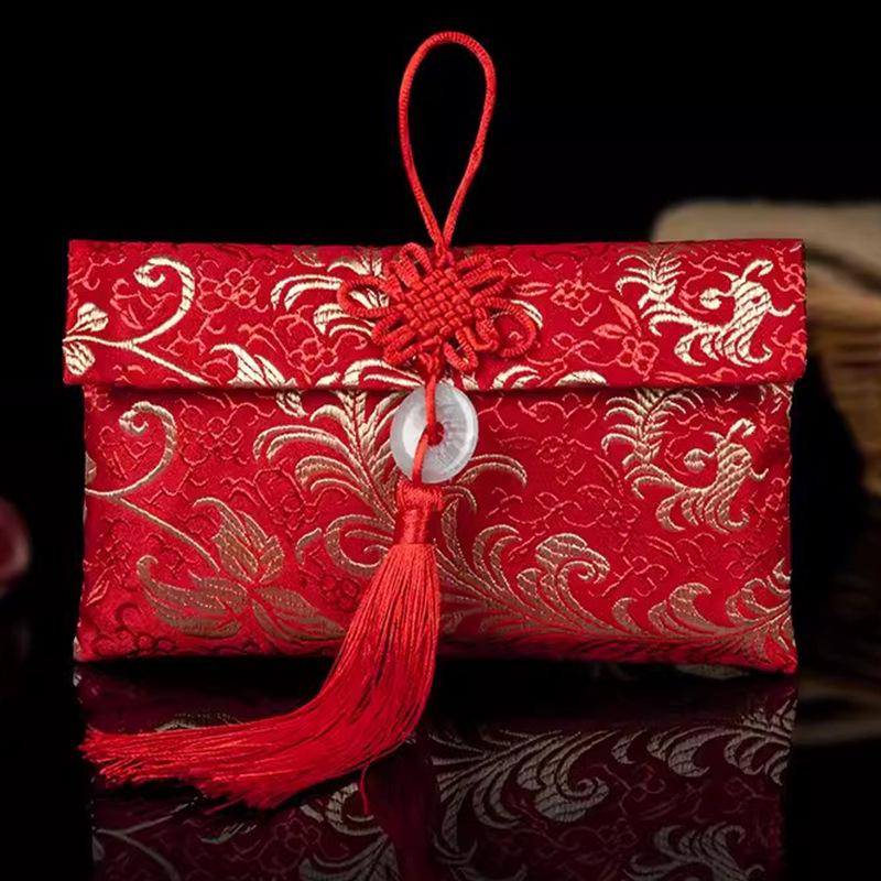 Creative Chinese Red Envelope Wedding Gift Money Bag