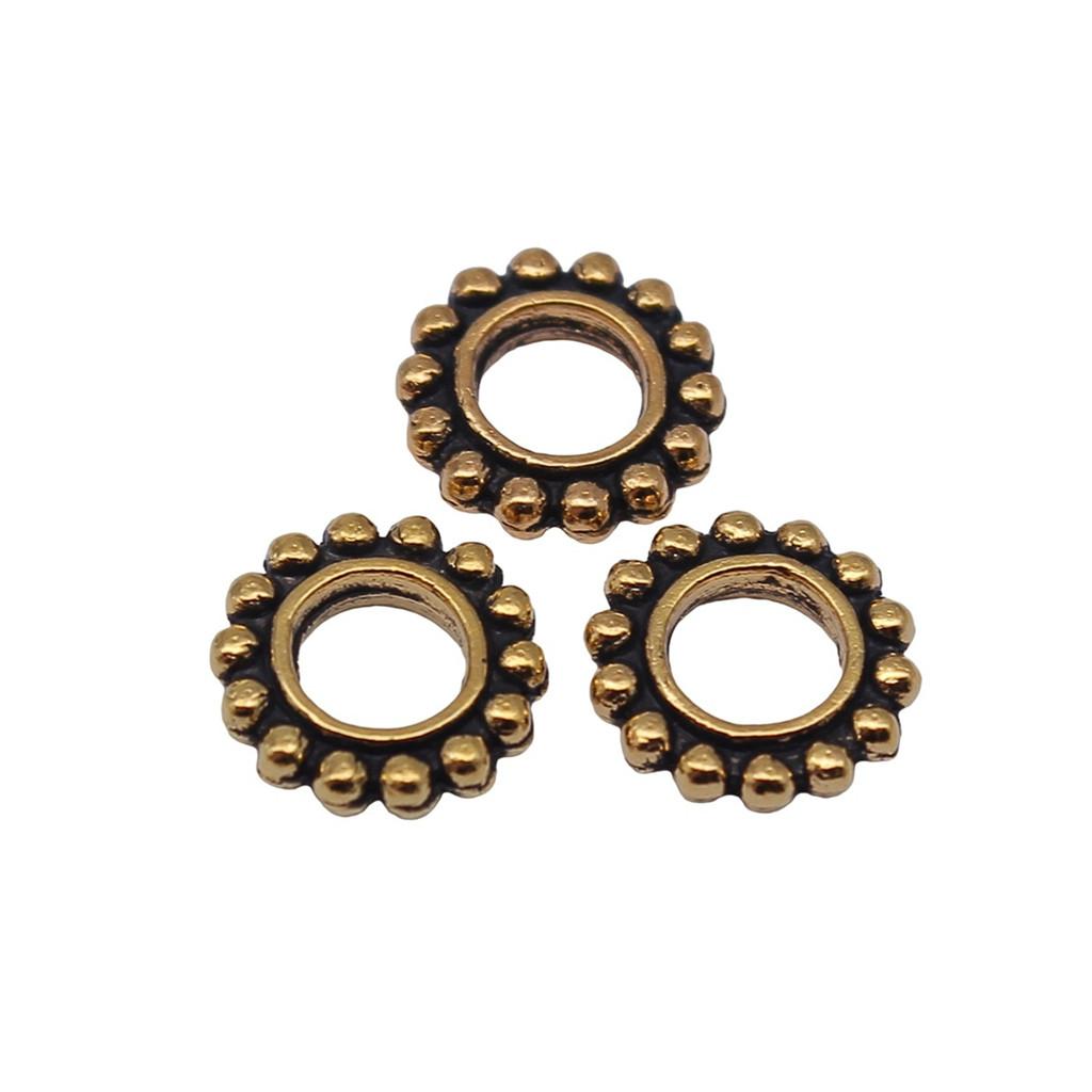 

Large Hole Dot Spacer Beads Multi Color Charms For Bohemian Jewelry Findings A01-20pcs-9x9x2mm