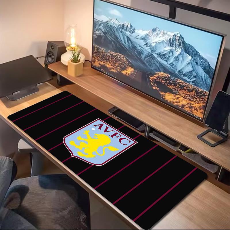 Aston Villa FC Print Cushion Non-slip Laptop Tablet Big Mousepad XXL Mat Mini PC Playmat With Lock Edge