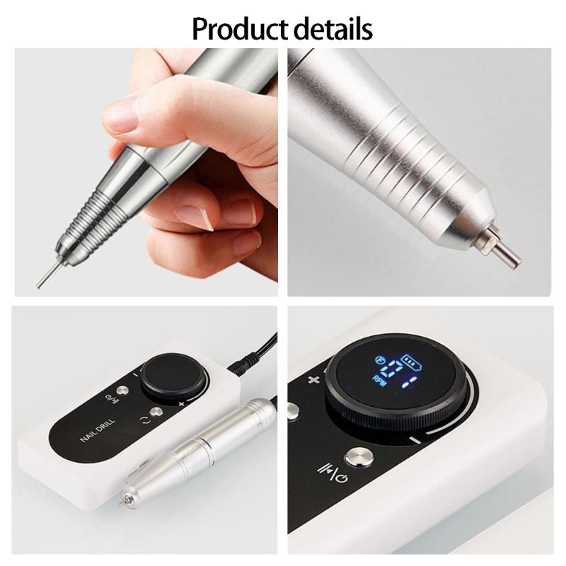 Professional Electric Nail Grinder for Efficient Cuticle Removal and Trimming at Home Salon or Personal Use