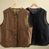 Cotton Vest Women Two Sides Wear Thickened Fall and Winter Retro Warm Comfortable Casual Sleeveless Tops