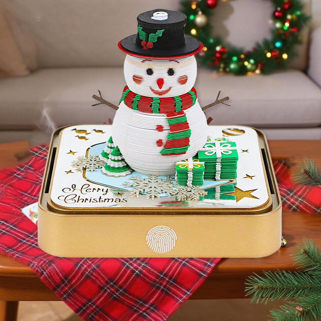 3D Paper Carving Snowman Calendar 2026 - Tear Away Notepad Desk Decor for Home Office Workplace School Study Christmas Gift