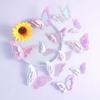 12PCS hollow butterfly 3D three-dimensional simulation butterfly bedroom living room festival party decoration imitation metal texture accessories