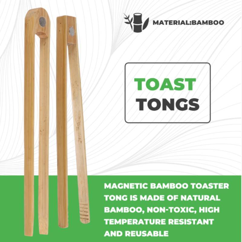 Bamboo Food Clamps With Magnetic Design For Safe And Easy Food Serving