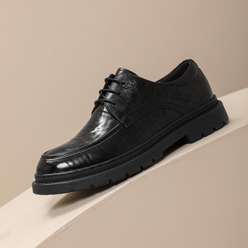Leather Casual Men'S Shoes Business Dress Leather Shoes Men'S Thick-Soled Non-Slip Wear-Resistant Loafers Shoes