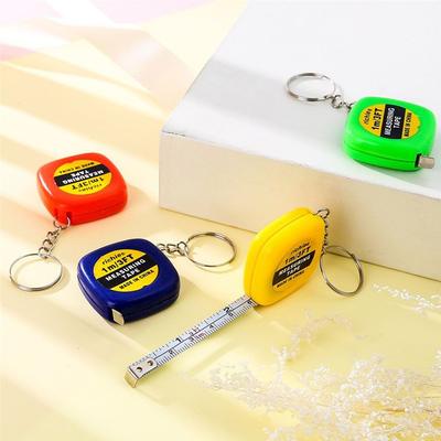 Simple With Keychain Children Height Ruler Mini Tape Measure Automatic Telescopic Ruler Roll Tape 1m/3ft Digital Pull Ruler