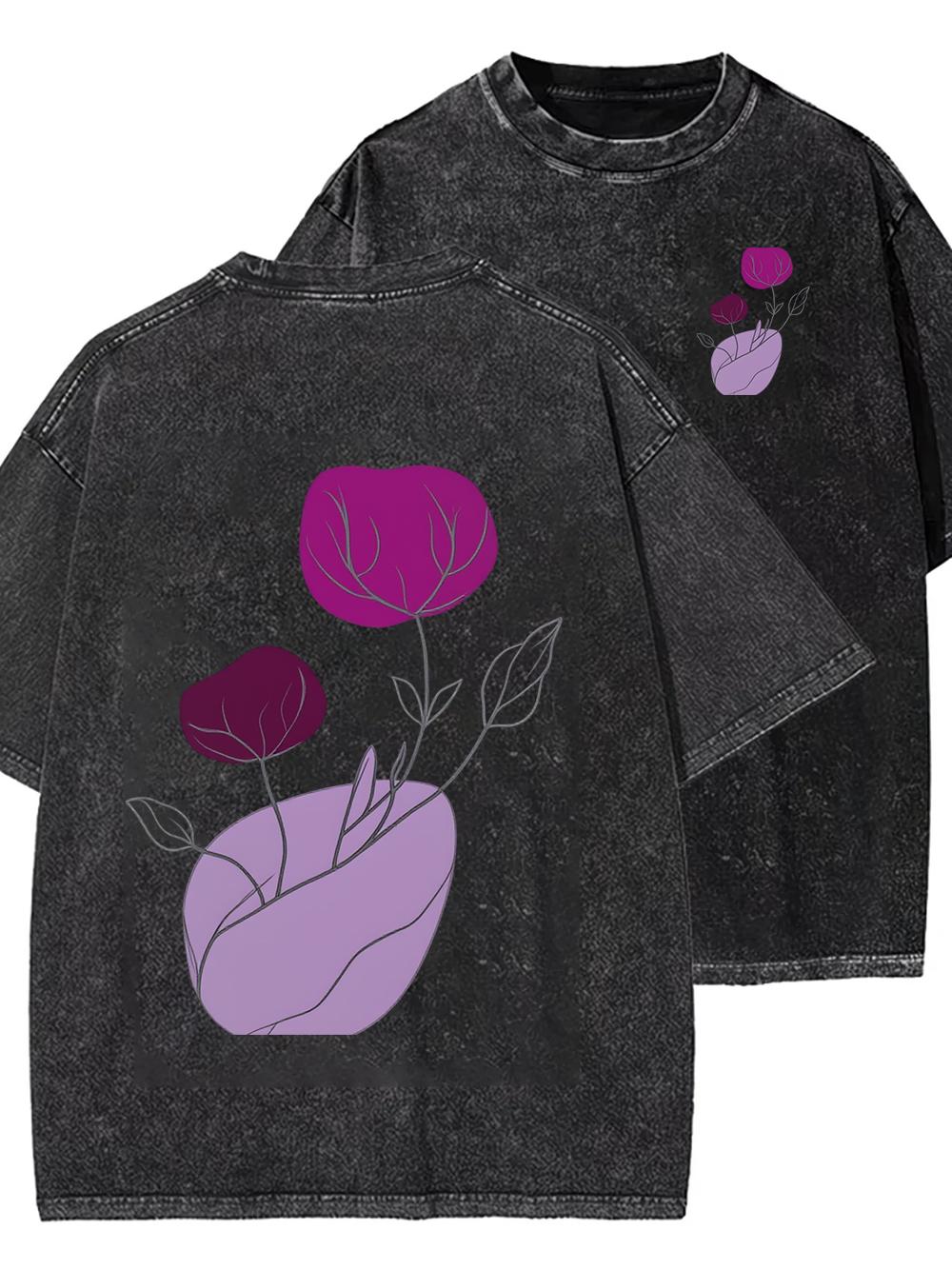 

Many Plant Summer Womens Doublesided Tshirt Round Neck Plus Size Casual Short Sleeved Street Womens Tshirts Tops S