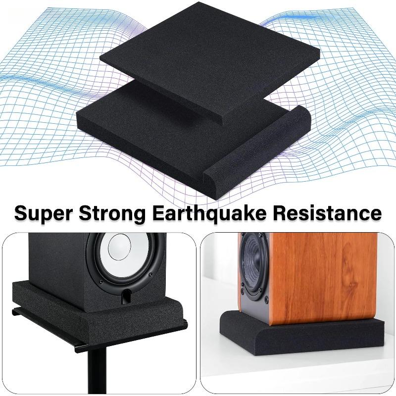 2PCS Speaker Sponge Shock Absorbing Pad Desktop Monitor Speaker Vibration Pad Audio High-Density Sponge Pad Speaker Accessories